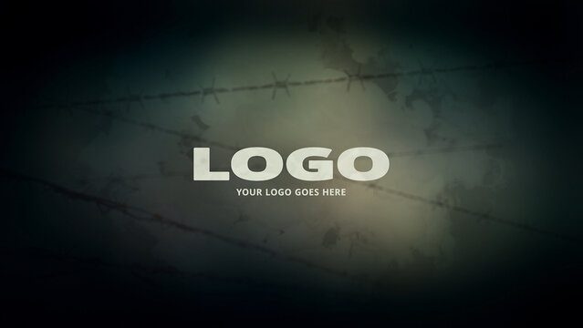 Barbed Wire Logo Reveal. Crime Opener	
