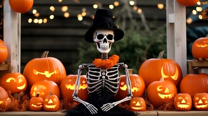 halloween jack o lantern with pumpkins wallpaper nightscary decoration