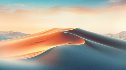 Fototapeta na wymiar sunset over the mountains sand waves wallpaper 