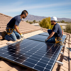 solar panels installation construction energy 