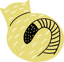 Cat character. Cute kitty illustration. 