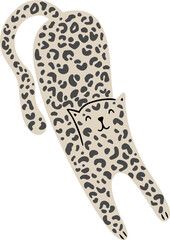 Cat character. Cute kitty illustration. 