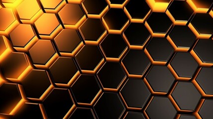 Hexagons pattern.Geometric abstract background with.Generative AI.
