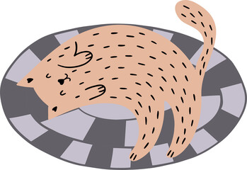 Cat character. Cute kitty illustration. 