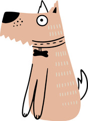 Dog character. Cute puppy illustration. 