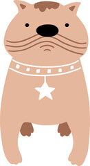 Dog character. Cute puppy illustration. 