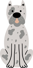 Dog character. Cute puppy illustration. 
