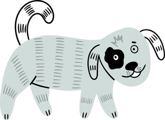 Dog character. Cute puppy illustration. 