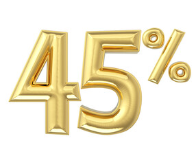 number gold 3d render