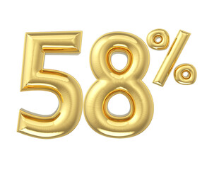 number gold 3d render