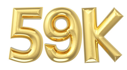 Obraz premium Number Follow 3D Gold 