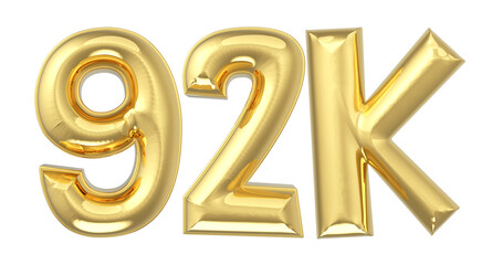 Number Follow 3D Gold 