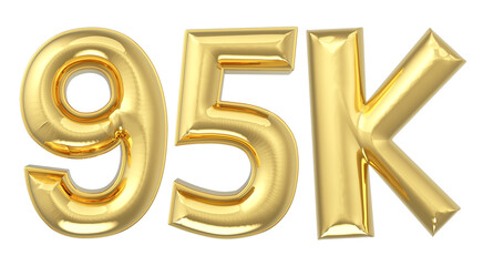 Number Follow 3D Gold 