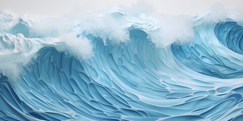 Fototapeta na wymiar Sea wave floating background. Waves sea wallpaper hyperrealistic compositions created with Generative AI technology
