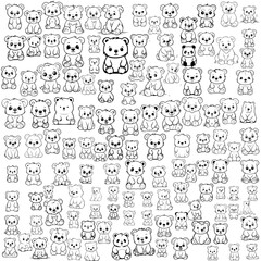 baby bear coloring page drawing
