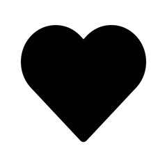 Obraz premium Illustration vector graphic icon of Heart. Solid Style Icon. Shape Themed Icon. Vector illustration isolated on white background. Perfect for website or application design.