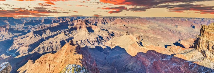 Panorama picture over Grand Canyon in Arizona
