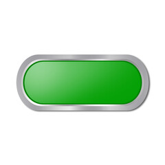 Green Rounded Rectangle Button on White