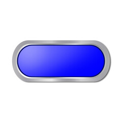 Blue Rounded Rectangle Button on White