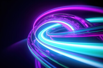 abstract futuristic background with pink blue glowing neon moving high speed wave lines and bokeh lights. Data transfer concept Fantastic wallpaper