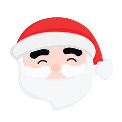 Obraz na płótnie Canvas Christmas Faces Santa Claus Character Cartoon Illustration Vector Clipart Sticker