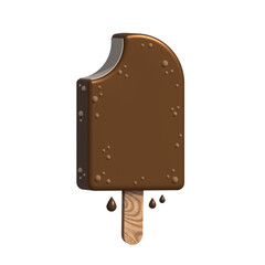 3D chocolate ice cream