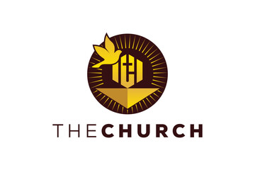 Trendy and Professional letter L church sign Christian and peaceful vector logo