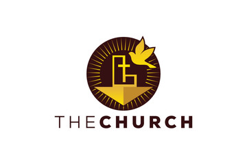 Trendy and Professional letter L church sign Christian and peaceful vector logo