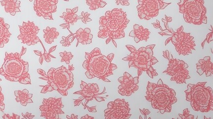 Silk Fabric - Flowes Pattern - Generative AI 
