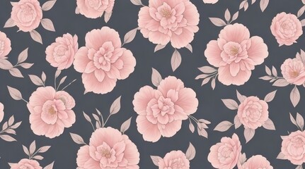 Silk Fabric - Flowes Pattern - Generative AI 
