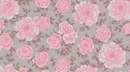 Silk Fabric - Flowes Pattern - Generative AI 
