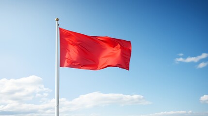 Blank red flag for mockup