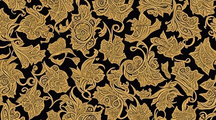 Silk Fabric - Flowes Pattern - Generative AI 
