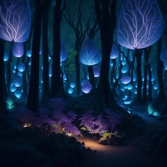 night in the forest
