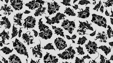 Silk Fabric - Flowes Pattern - Generative AI 
