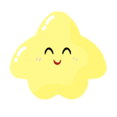 cute star smile cartoon hand draw