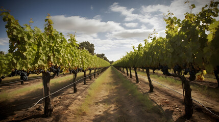 Naklejka premium Beautiful farming fields