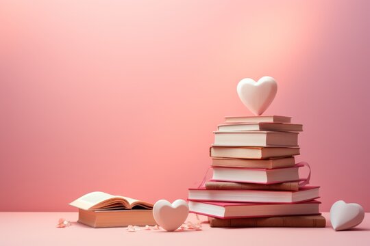 Book lovers day concept. AI generated