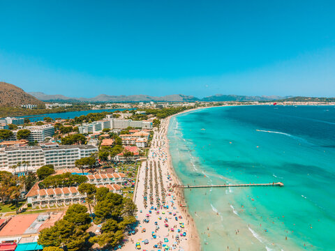 Platja de Muro, Mallorca, Spain - Drone Aerial Photo