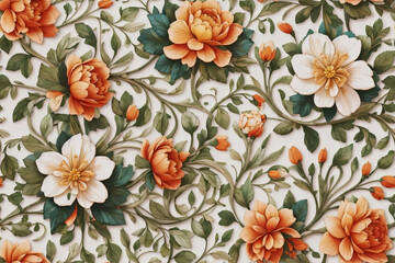 Fantasy Floral Symphony - Seamless Oil Painting Pattern10