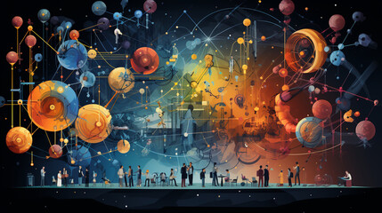 An evocative illustration of the interconnectedness of scientific discoveries and their impact 