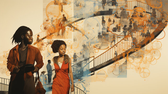 An artful portrayal of scientific research bridging cultural divides, promoting understanding 