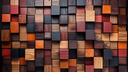 Abstract wooden cube background
