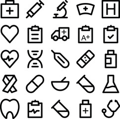 Pack of Medical and Health Line Icons

