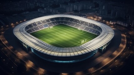 Aerial View of Football Stadium