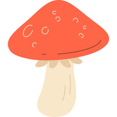 mushroom flat lined illustration for decoration, website, web, mobile app, printing, banner, logo, poster design, etc.