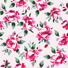 Seamless watercolor floral pattern