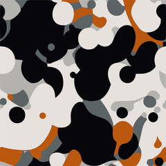 Graffiti curves seamless pattern with grunge effect.