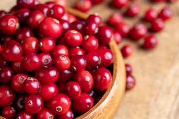 Wild marsh red cranberries during cooking