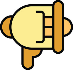 Megaphone speech icon outline vector. Seminar speaker. Person man color flat